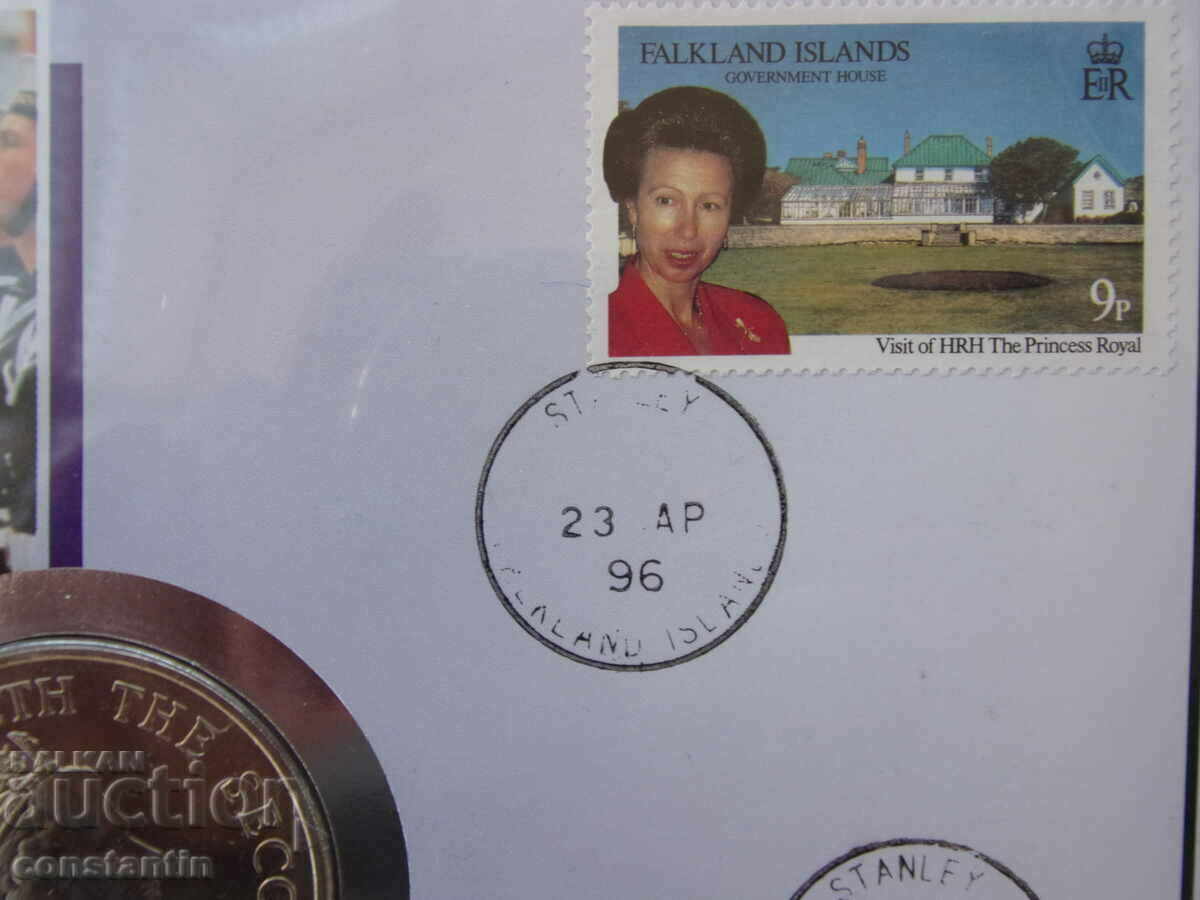 RS (37) Fokland o-i-½ crown 1987 et al. stamp in a beautiful envelope - 5 RS (37) Fokland o-i-½ crown 1987 et al. stamp in a beautiful envelope - 5