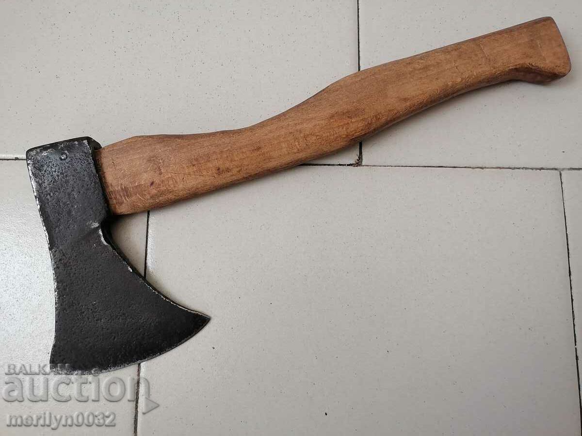 An old ax shaft tool wrought iron - 5