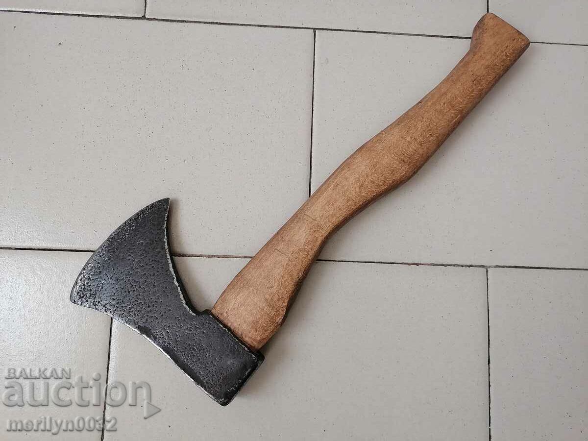 An old ax shaft tool wrought iron - 6