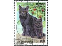 Stamped brand Fauna Cats 1999 from France