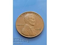 *$*Y*$* ΗΠΑ 1 ΛΕΠΤΟ 1945 ΧΩΡΙΣ ΓΡΑΜΜΑ - ΑΡΙΣΤΗ *$*Y*$*