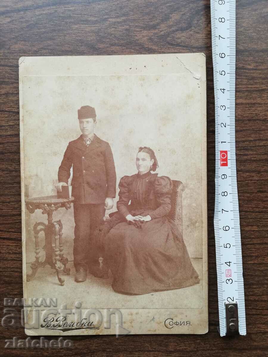 Old cardboard photo - with price 30.00 BGN | € 15.34