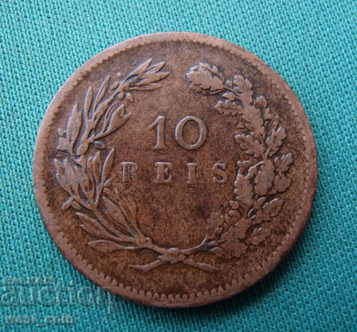 Portugal Krlos I 10 Ray 1892 Rare