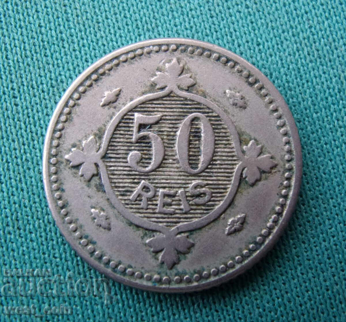 Portugal Krlos I 50 Ray 1900 Rare