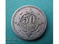 Portugal Krlos I 50 Ray 1900 Rare