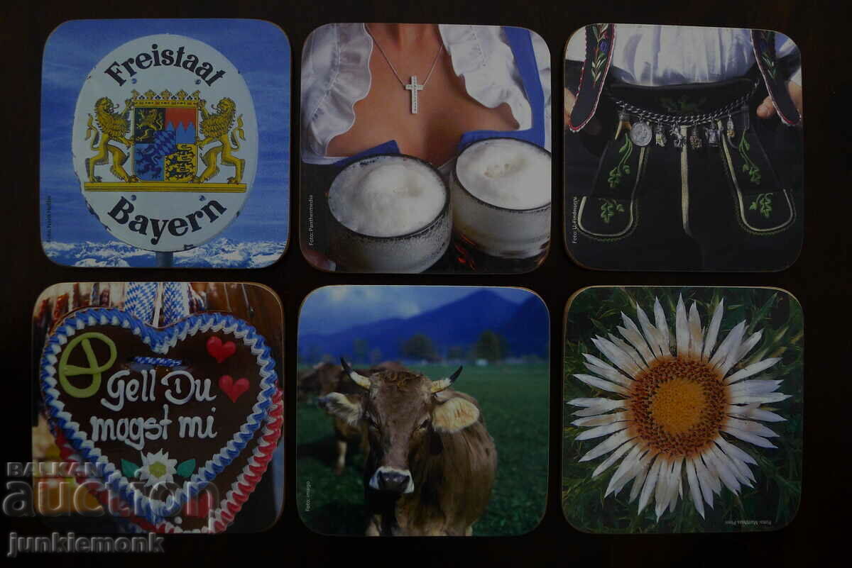 SET OF 6 pcs. CORK PADS FOR BAVARIA BEER !!! SET OF 6 pcs. CORK PADS FOR BAVARIA BEER !!!