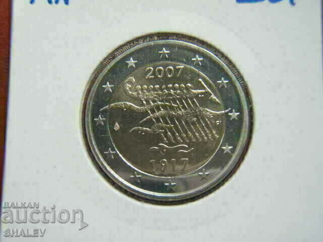 2 euro 2007 Finland "90 years" - Unc (2 euro) with price 30.89 BGN | € 15.79