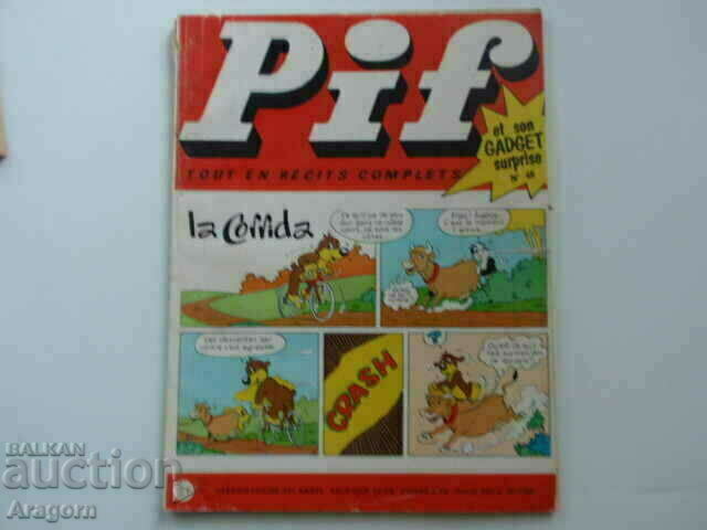 "Pif Gadget" 48 with black and white "Teddy Ted" (read the description), Pif
