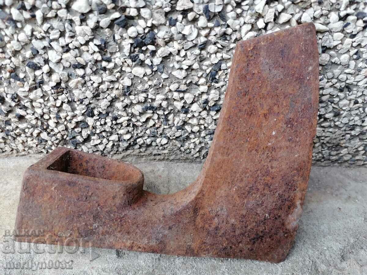 Auction  An old ax shaft tool wrought iron