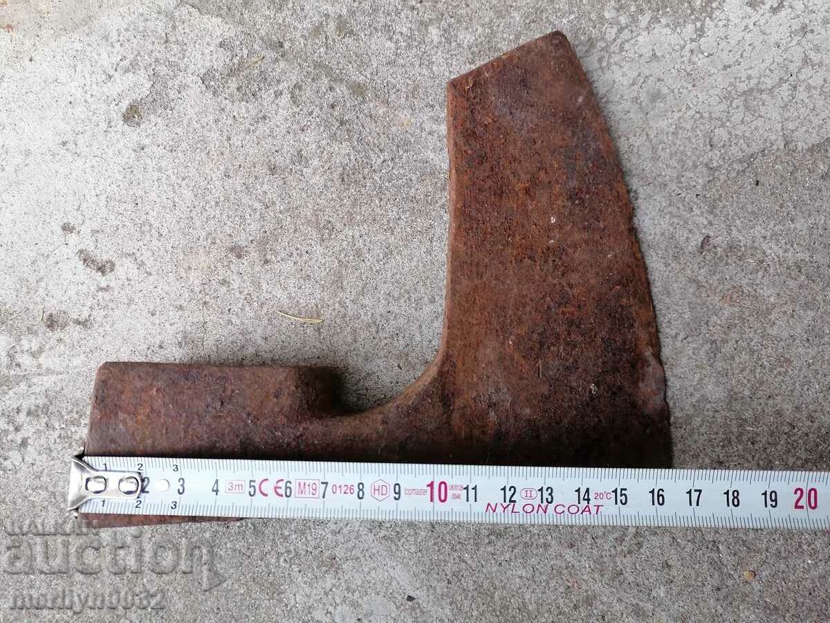 An old ax shaft tool wrought iron - 5