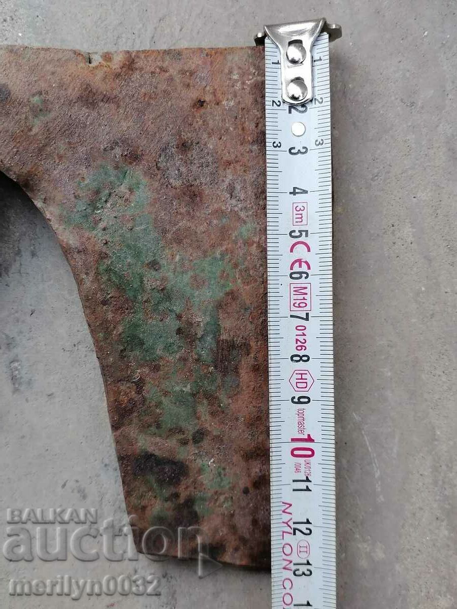 An old ax shaft tool wrought iron - 5