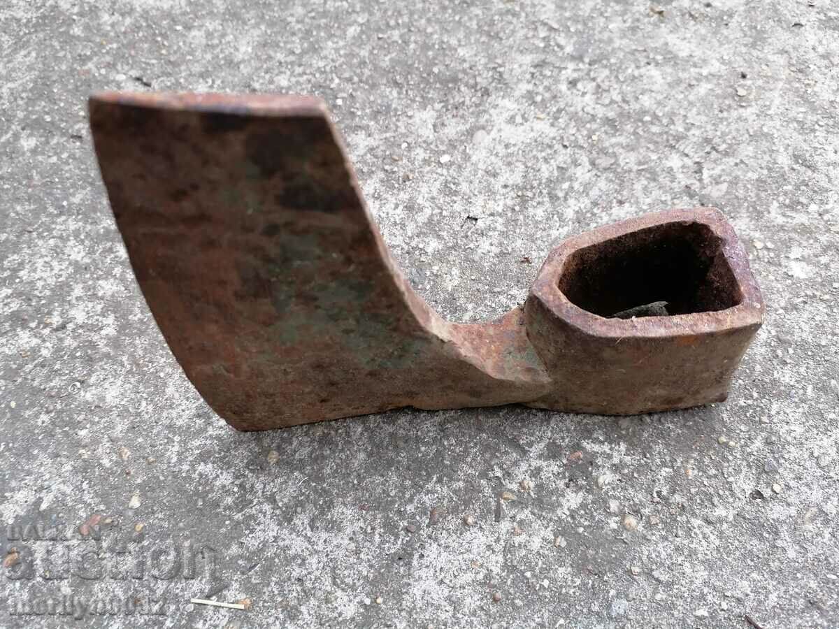 An old ax shaft tool wrought iron - 7