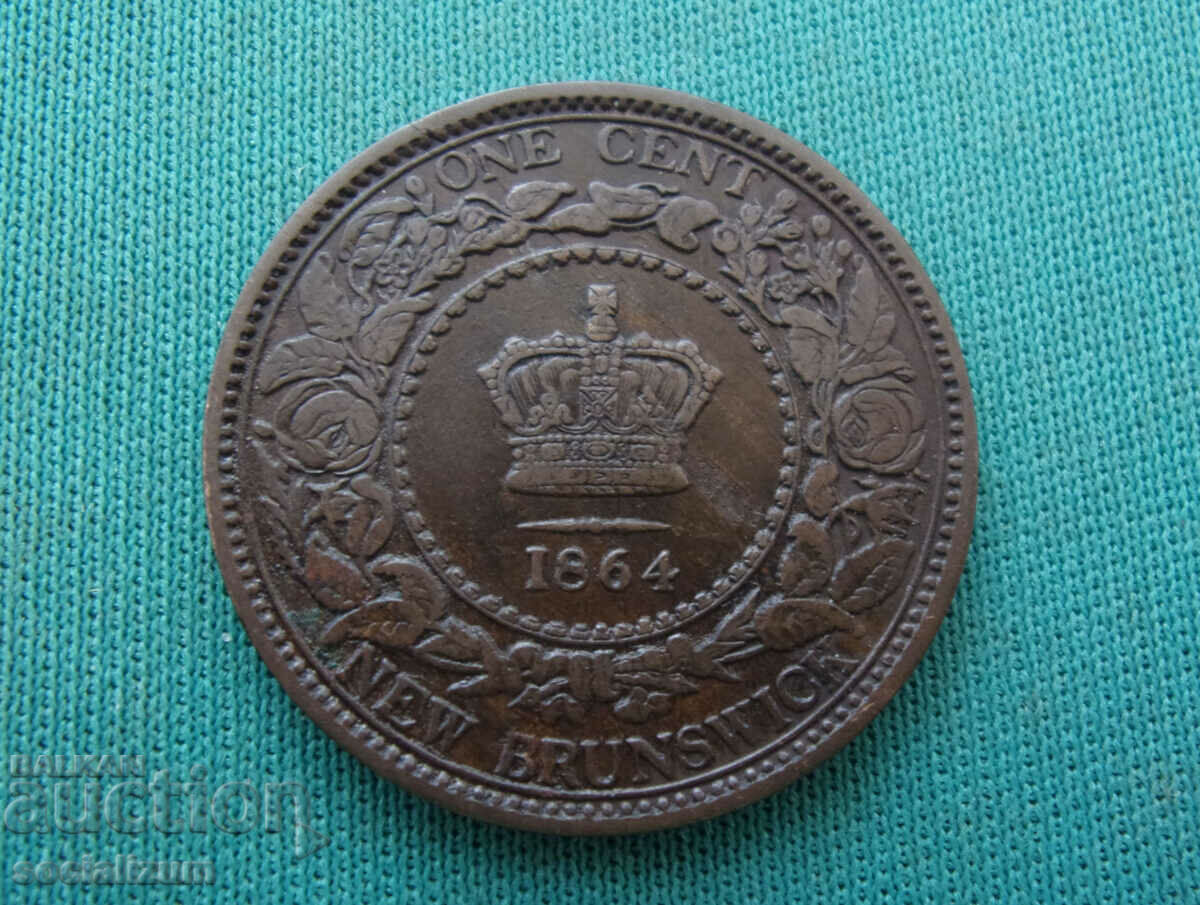 New Brunswick 1 Cent 1864 Rare