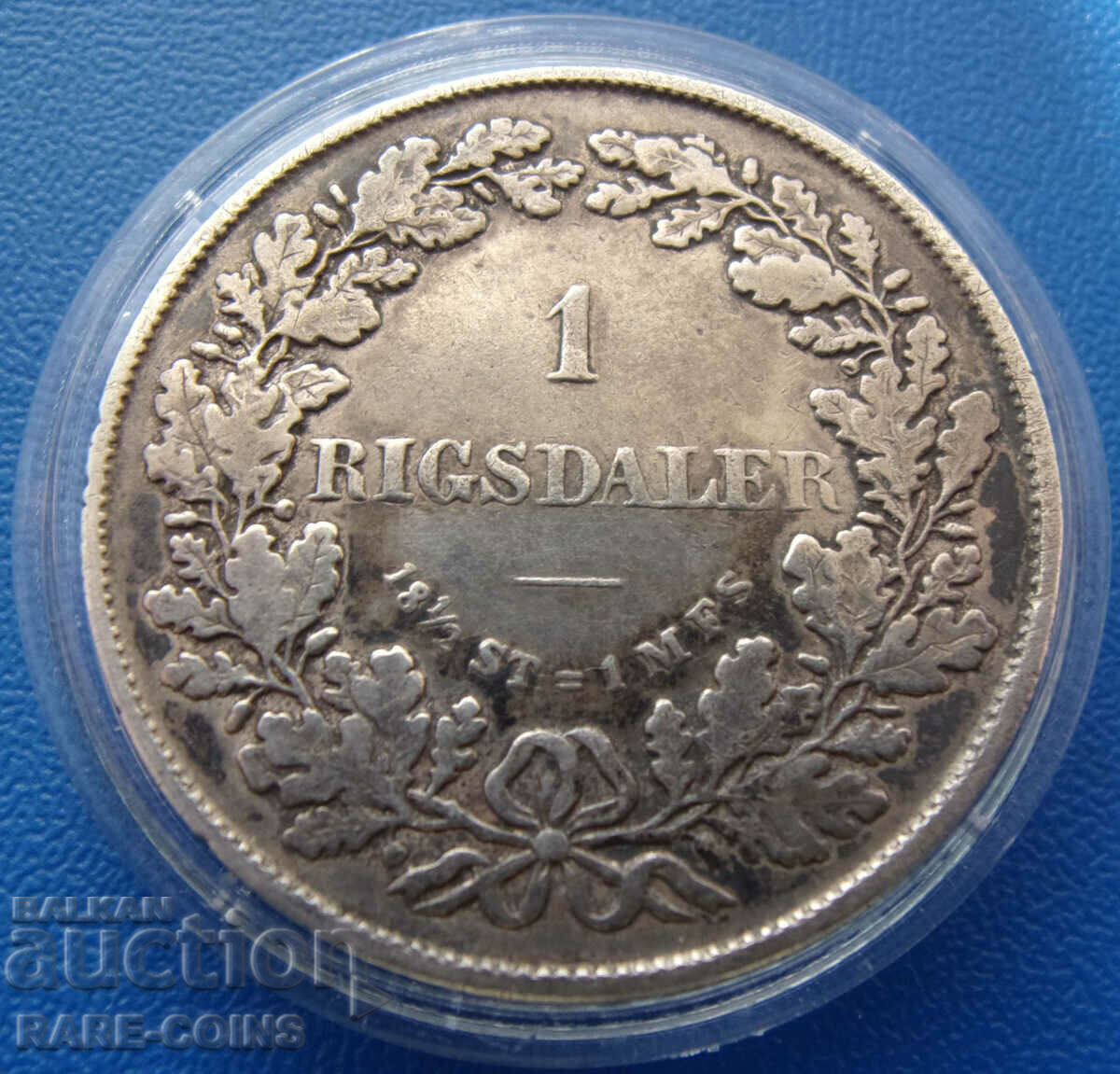 Denmark 1 Rigsdaler 1855 Very Rare Original