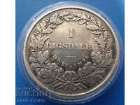 Denmark 1 Rigsdaler 1855 Very Rare Original