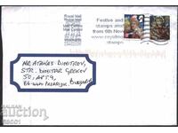 Traveled an envelope with Christmas 2011 stamps from Great Britain