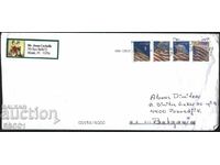 Traveled an envelope with the National Flag 2008 stamps from the USA