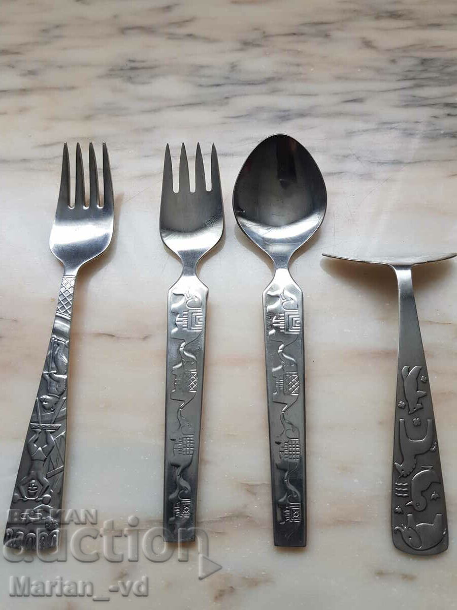 Silver-plated children's cutlery