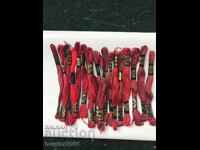 DMS threads for embroidery 19 pcs., Red