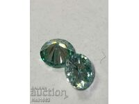 MOYSANIT (Diamond) Diamond -2 pcs. 7.5 mm, BLUE COLOR