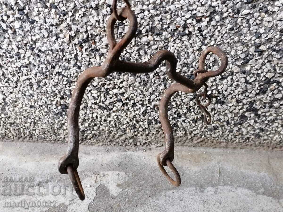 Auction An old forged bridle reins wrought iron, a harness Auction An old forged bridle reins wrought iron, a harness