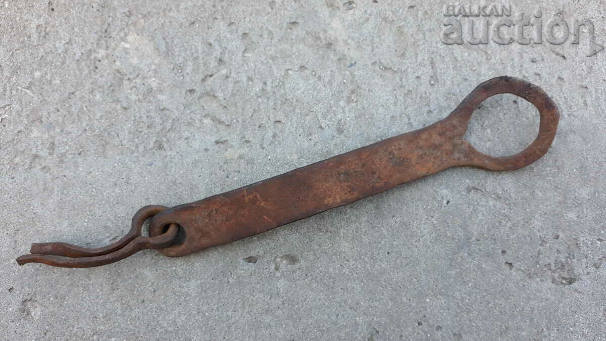 Old latch wrought iron lock primitive