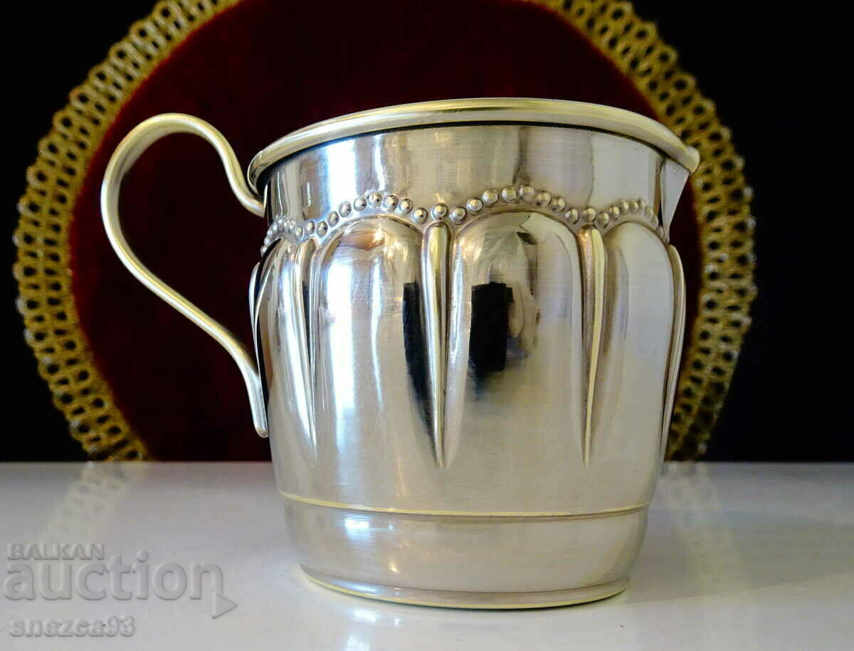 Silver-plated jug, lattice, relief. with price 18.00 BGN | € 9.20 Silver-plated jug, lattice, relief. with price 18.00 BGN | € 9.20