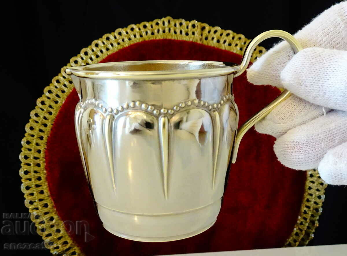 Silver-plated jug, lattice, relief. - 5 Silver-plated jug, lattice, relief. - 5