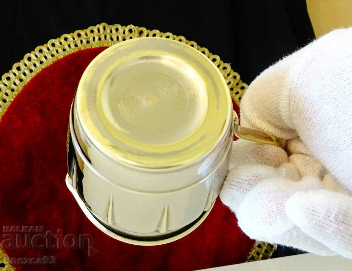 Silver-plated jug, lattice, relief. - 7 Silver-plated jug, lattice, relief. - 7