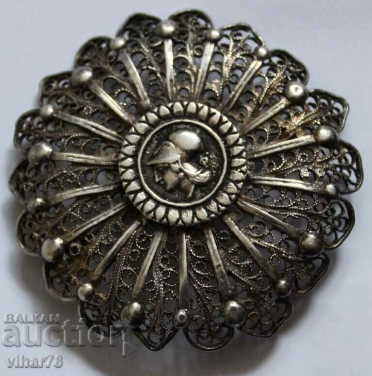OLD BROWN-SILVER BROOCH - 5 OLD BROWN-SILVER BROOCH - 5