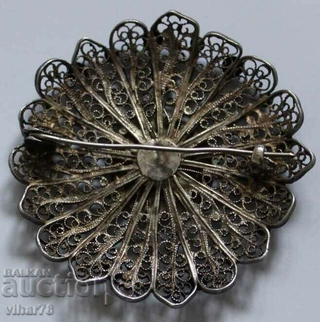 OLD BROWN-SILVER BROOCH - 6 OLD BROWN-SILVER BROOCH - 6