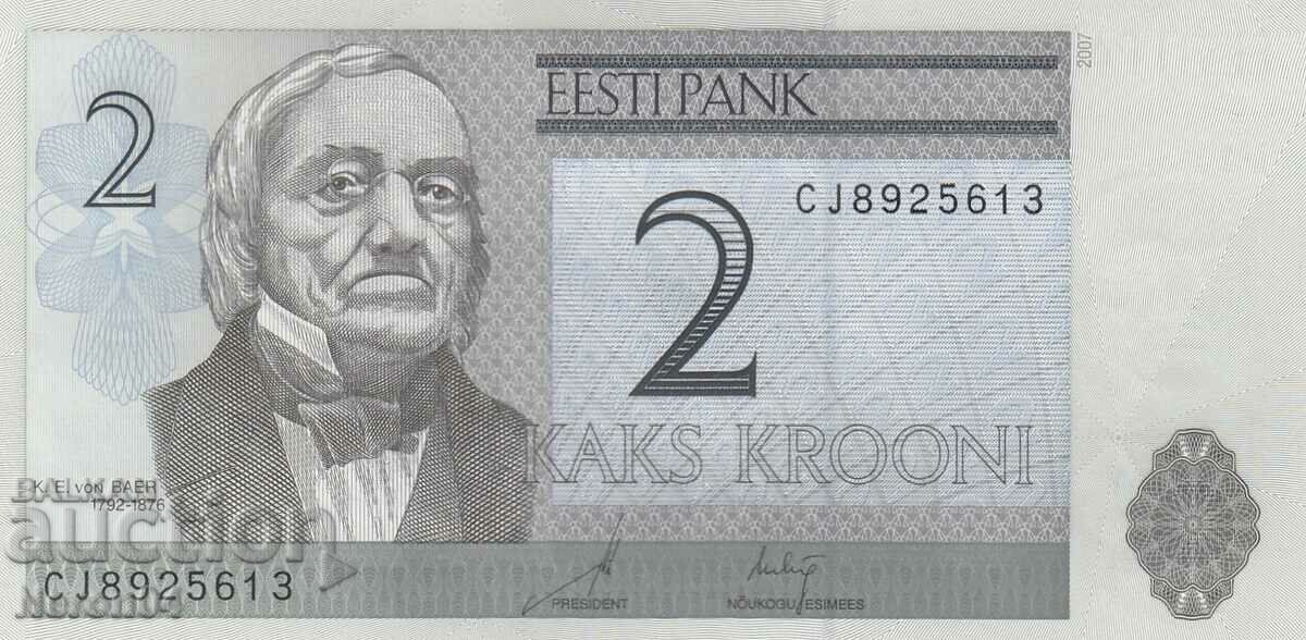 2 kroons 2007, Estonia