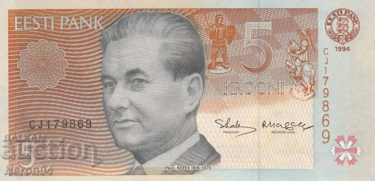 5 coroane 1994, Estonia