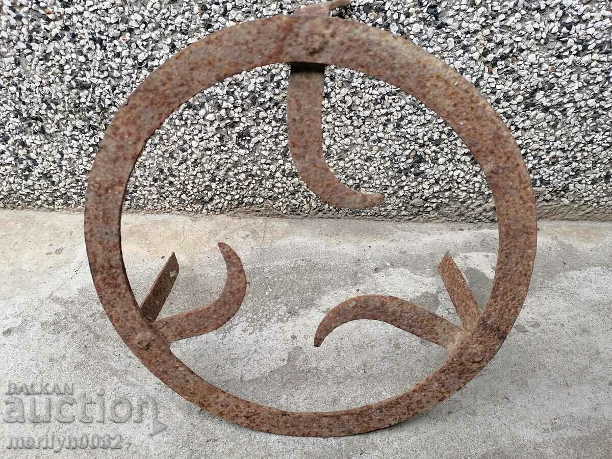 An old forged sage, fireplace, grill, wrought iron wrought iron - 5