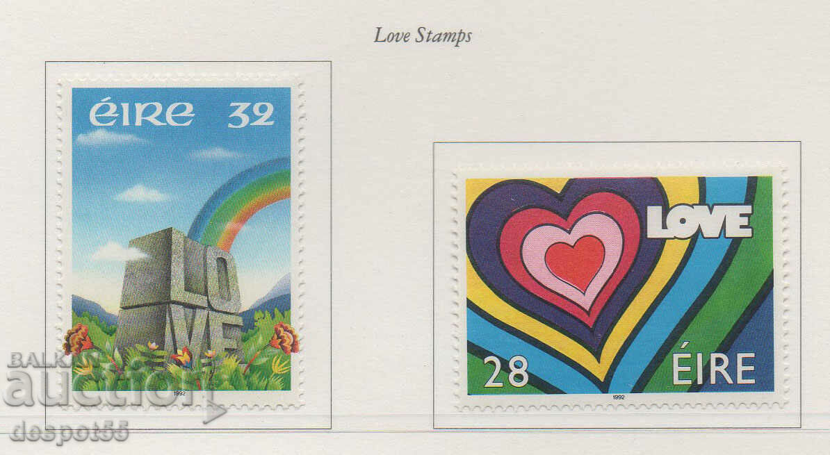 1992. Irlanda. Timbre poștale „Dragoste”.
