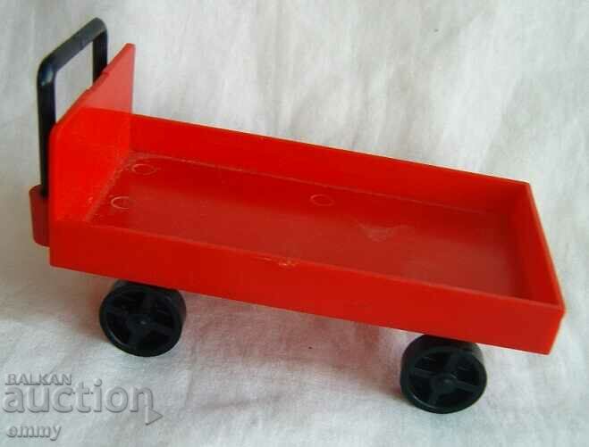 Old toy trailer, platform - plastic