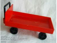 Old toy trailer, platform - plastic