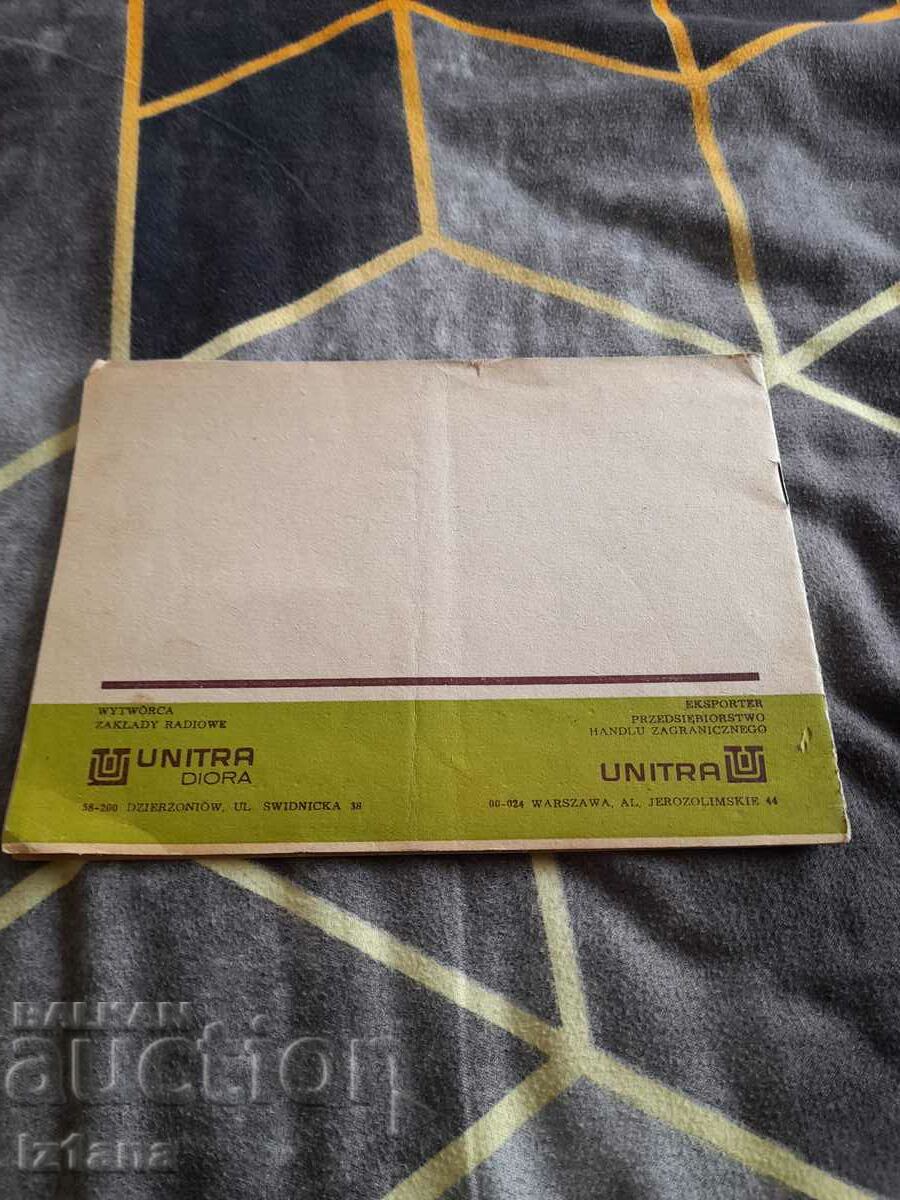 Auction Unitra Safari radio operating instructions Auction Unitra Safari radio operating instructions