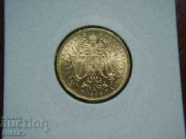 20 Corona 1896 Austriaa - AU/Unc (Gold) with price 2199.89 BGN | € 1124.79