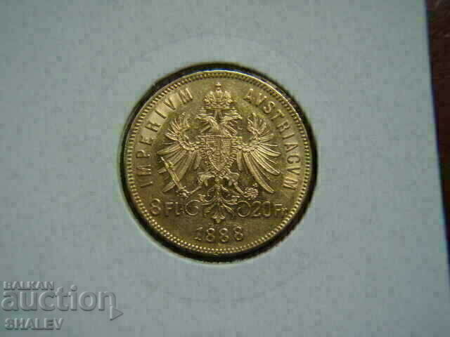 Auction  20 Francs / 8 Florin 1888 Austria (Austria) - AU (gold)
