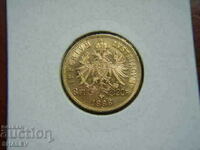 20 Franci / 8 Florin 1888 Austria (Austria) - AU (aur)