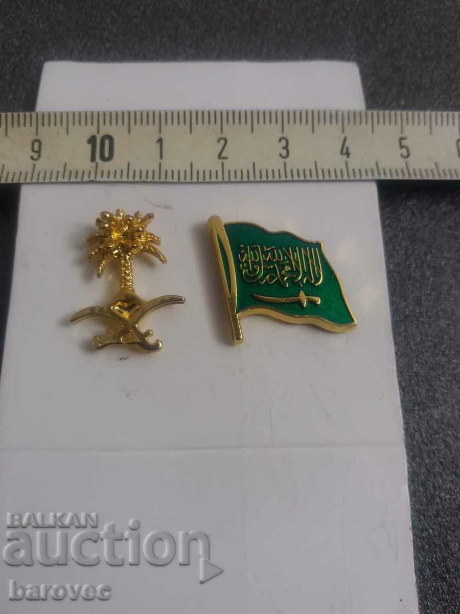 2 pcs. Badges Saudi Arabia