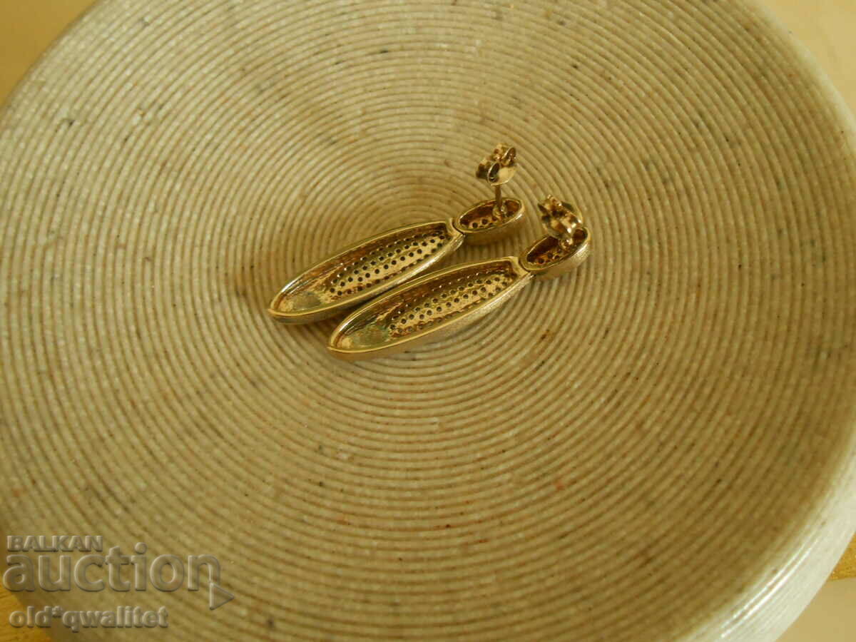 Elegant Silver earrings, Silver 925, gold plating with price 97.00 BGN | € 49.60