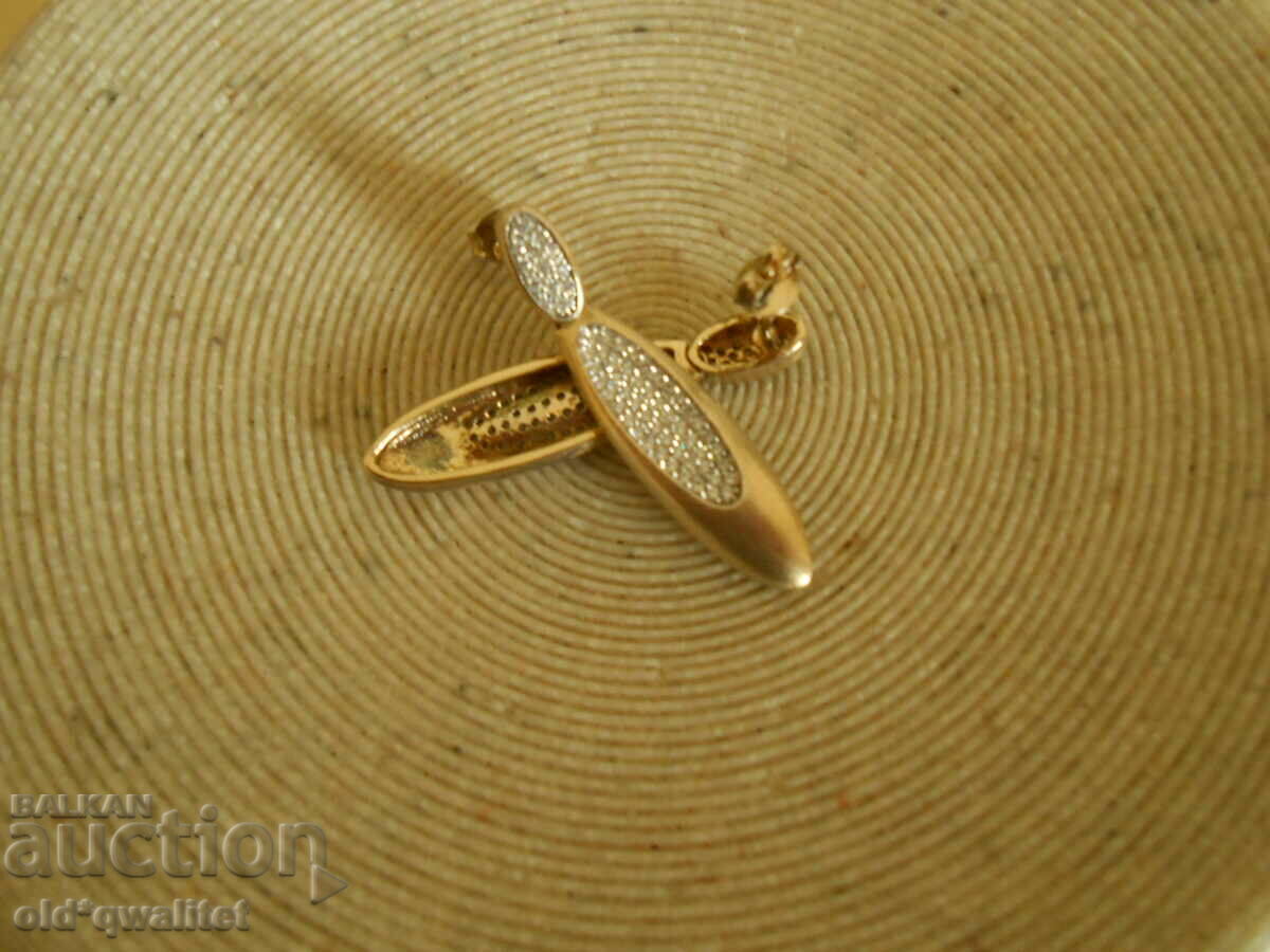 Auction  Elegant Silver earrings, Silver 925, gold plating