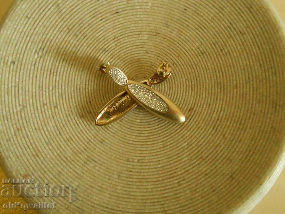 Elegant Silver earrings, Silver 925, gold plating - 7