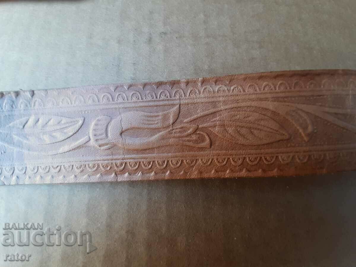 Old beautiful women's leather belt UBA - 6