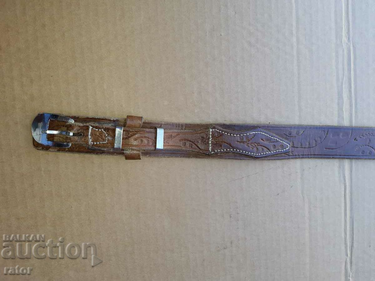 Auction  Old beautiful women's leather belt UBA