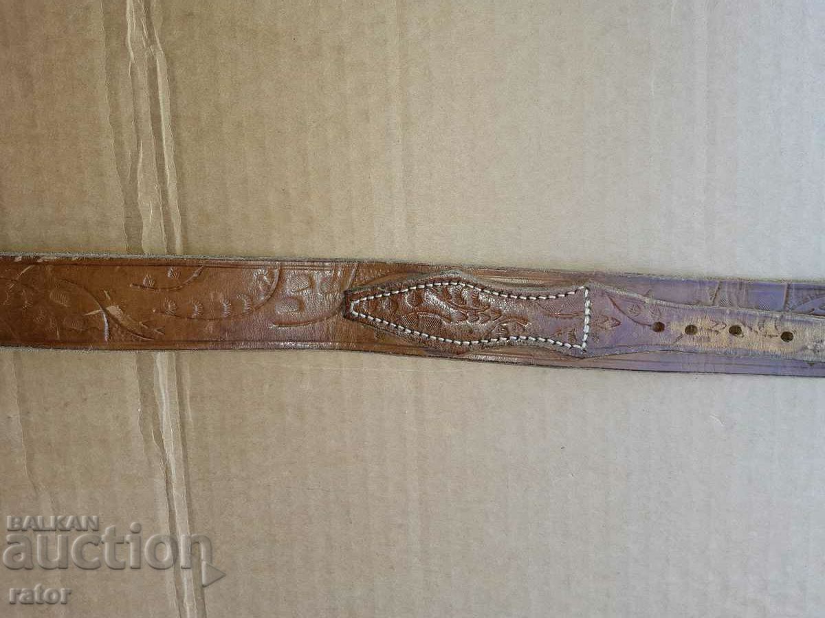 Old beautiful women's leather belt UBA - 5