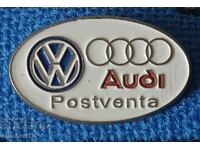 Значка Audi Volkswagen. Auto Moto