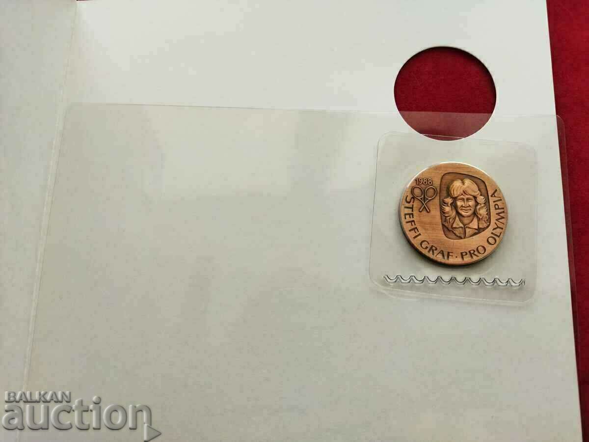 Πλακέτα Steffi Graf με μπροσούρα από το 1988. - 5 Πλακέτα Steffi Graf με μπροσούρα από το 1988. - 5